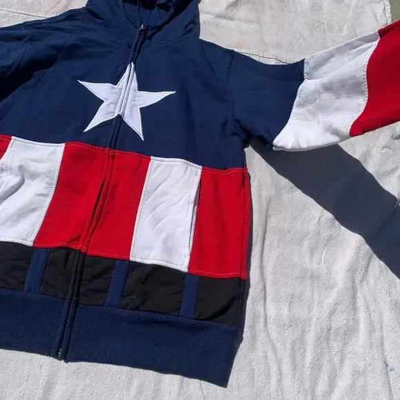 MArvel Captain America hoodie mask full zip Small - Picture 7 of 7